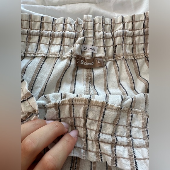 Striped linen pants - Picture 2 of 4